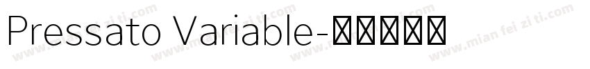 Pressato Variable字体转换